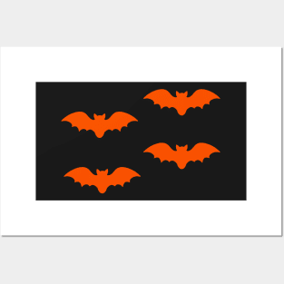 Bats Tile (Orange) Posters and Art